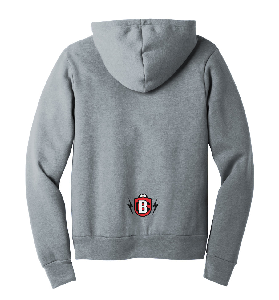Bosse Cub Adult/Youth Heather Grey Sponge Fleece Hoodie
