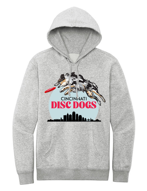 Cincinnati Disc Dogs Adult Hoodie Heather Grey