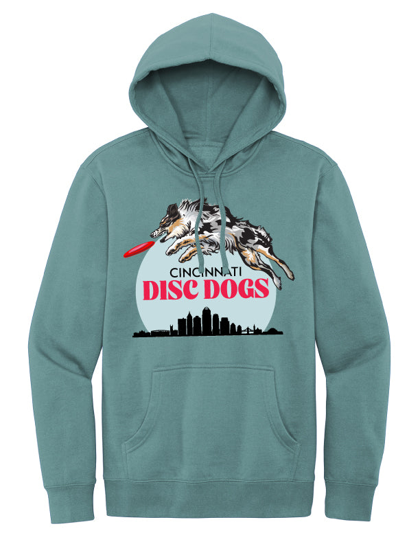 Cincinnati Disc Dogs Adult Hoodie Eucalyptus Blue