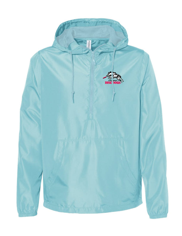 Cincinnati Disc Dogs Quarter-Zip Windbreaker Pullover Jacket (Various colors)