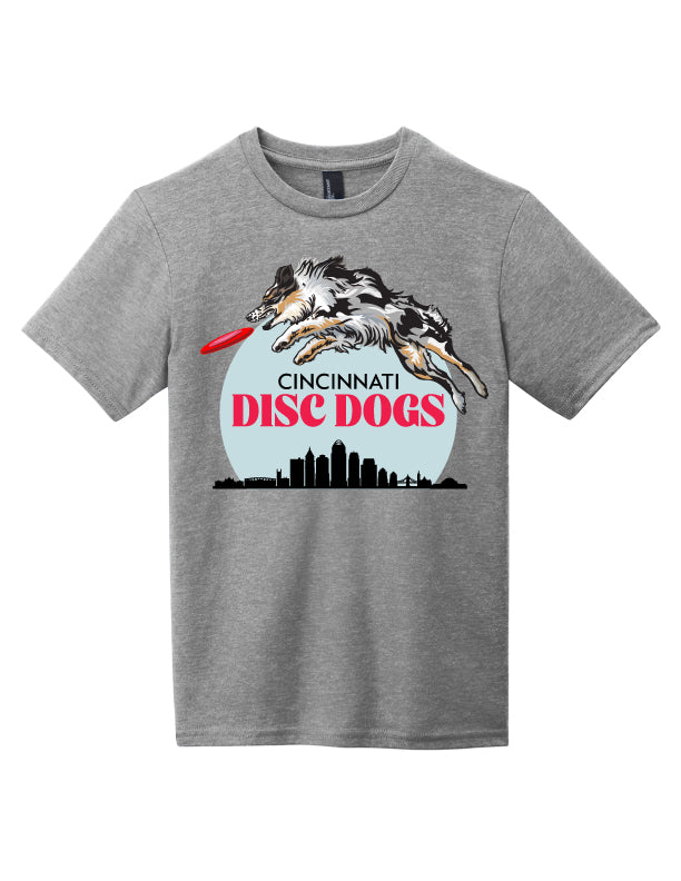 Cincinnati Disc Dogs Youth Short Sleeve T-Shirt Grey