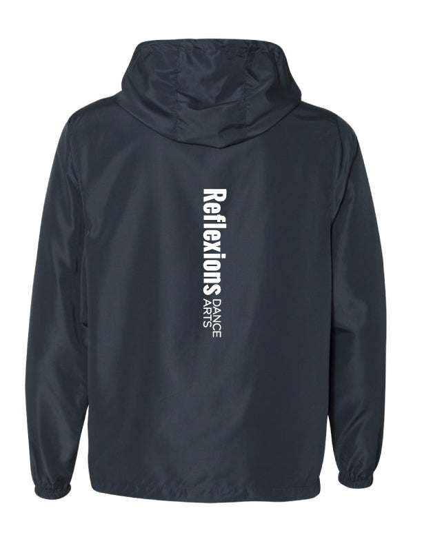 Reflexions Lightweight Windbreaker Full-Zip Navy Jacket Adult