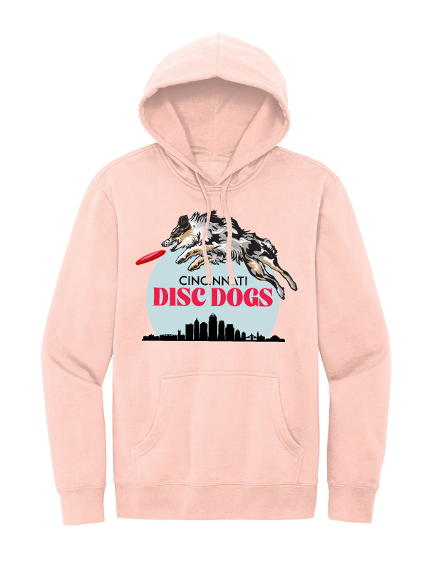 Cincinnati Disc Dogs Adult Hoodie Rosewater Pink