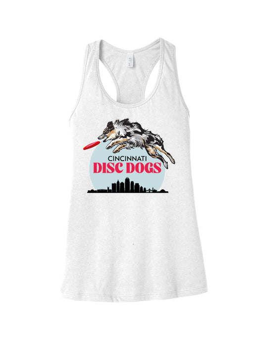 Cincinnati Disc Dogs Ladies Racerback Tank White