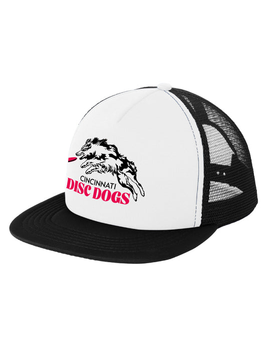 Cincinnati Disc Dogs Snapback Flat Bill Trucker Cap Black White
