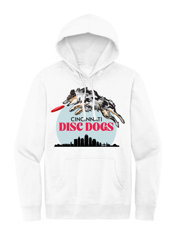 Cincinnati Disc Dogs Adult Hoodie White