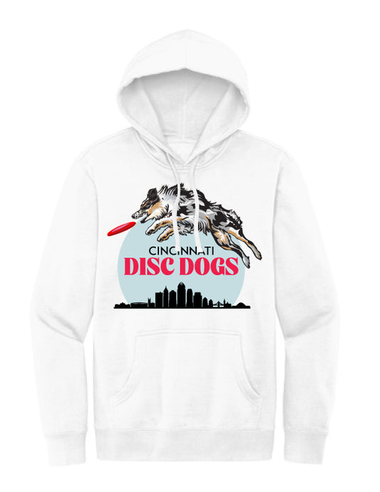 Cincinnati Disc Dogs Adult Hoodie White