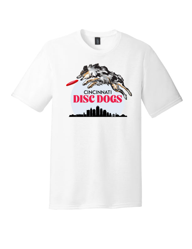 Cincinnati Disc Dogs Adult Tri-blend T-Shirt White