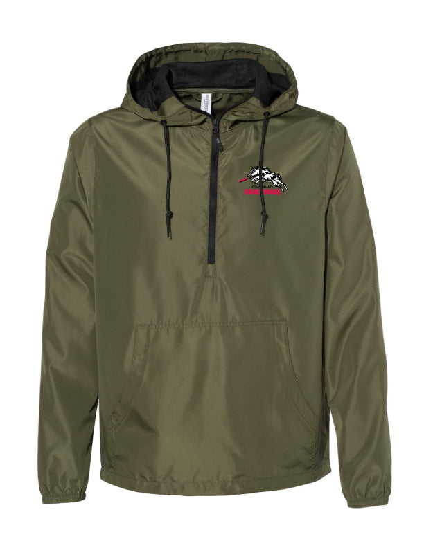 Cincinnati Disc Dogs Quarter-Zip Windbreaker Pullover Jacket (Various colors)