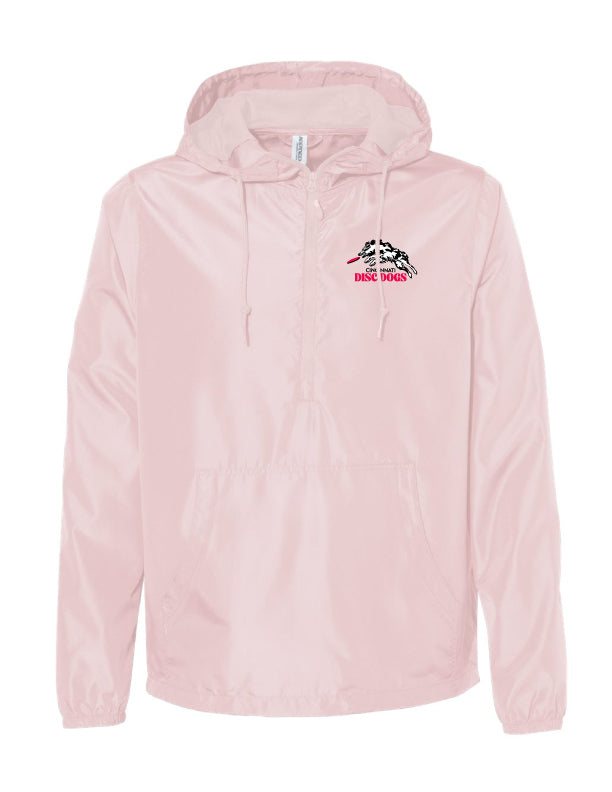 Cincinnati Disc Dogs Quarter-Zip Windbreaker Pullover Jacket (Various colors)