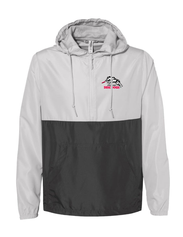 Cincinnati Disc Dogs Quarter-Zip Windbreaker Pullover Jacket (Various colors)
