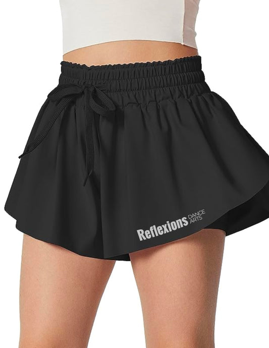 Reflexions Girls Black Butterfly Shorts