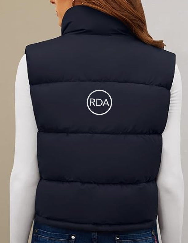 Reflexions Ladies Cropped Puffer Vest Navy