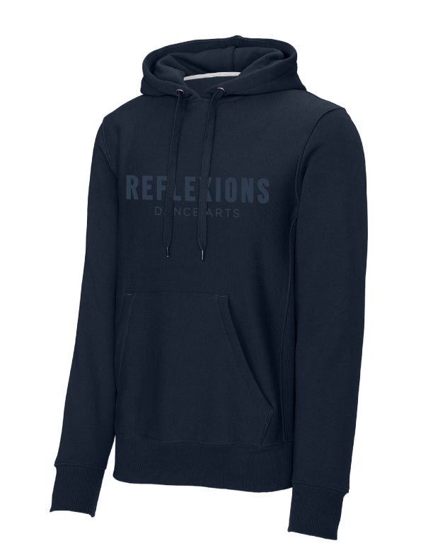 Reflexions Embroidered Adult Hoodie Navy on Navy