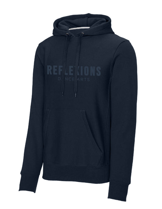 Reflexions Embroidered Adult Hoodie Navy on Navy