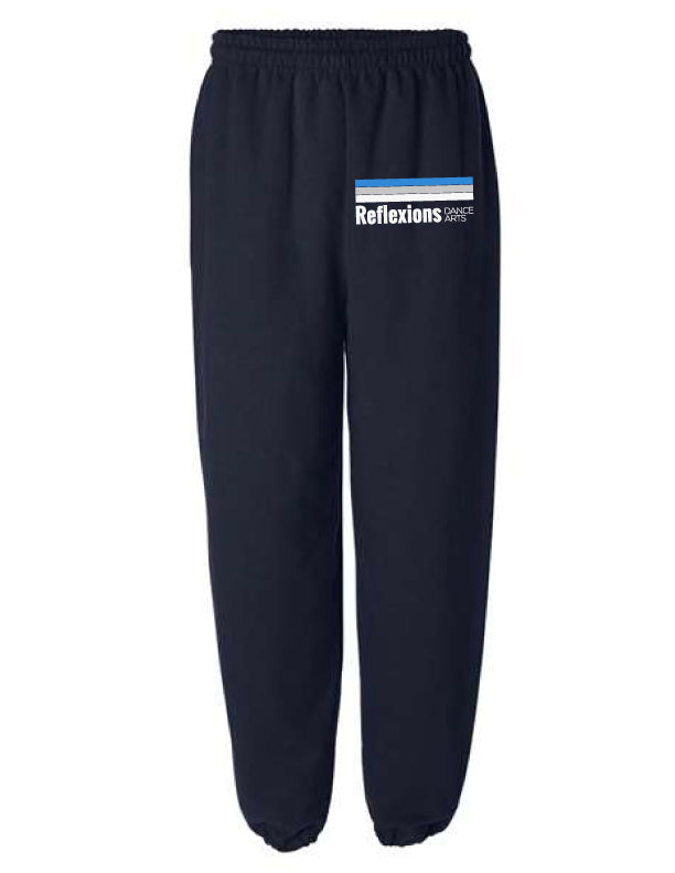Reflexions Line Logo on Adult Navy Sweatpants