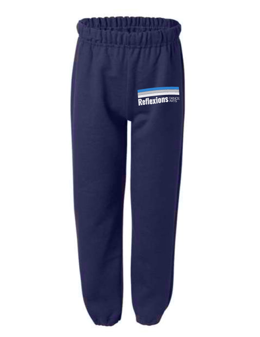 Reflexions Line Logo on Youth Navy Sweatpants