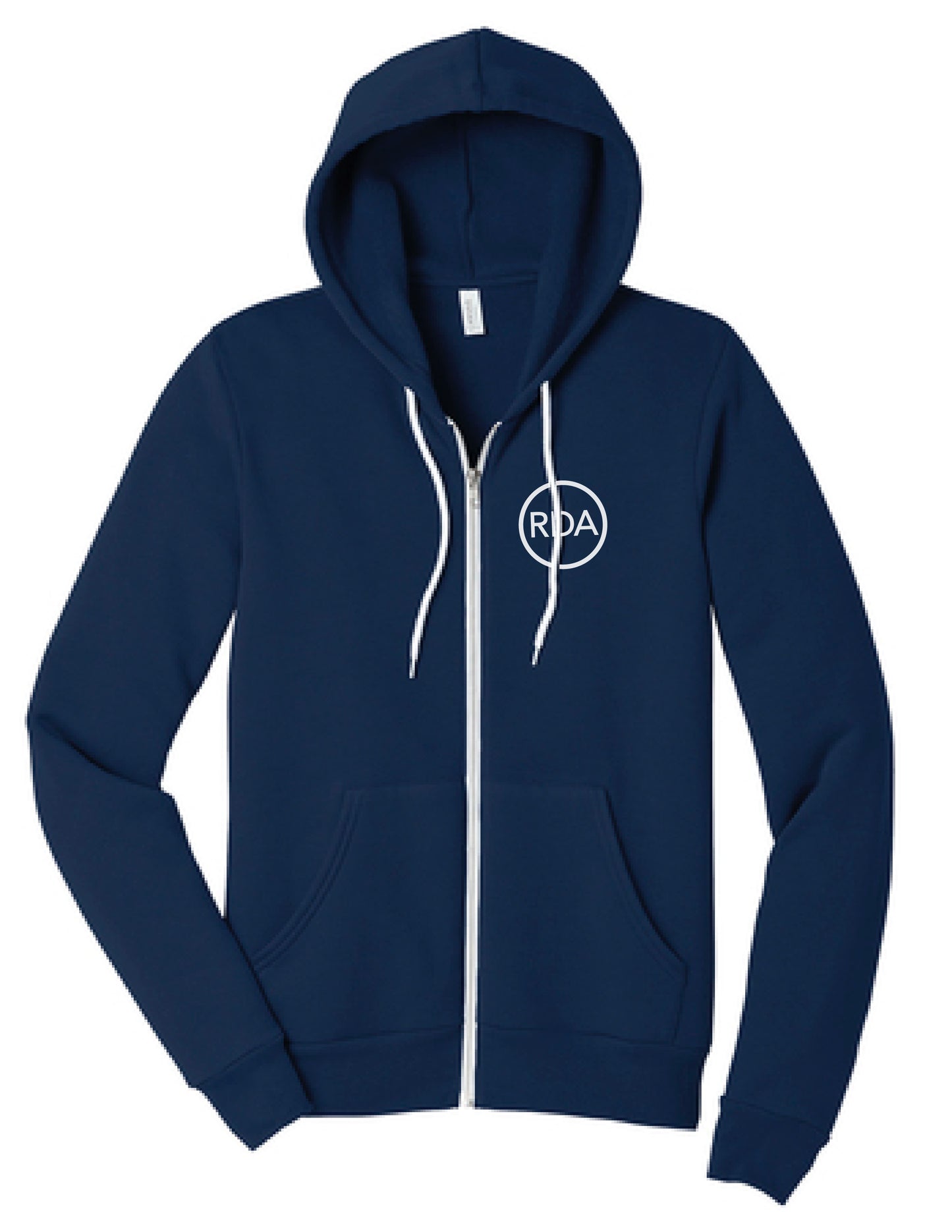Reflexions Line Logo on Adult Navy Zip Hoodie