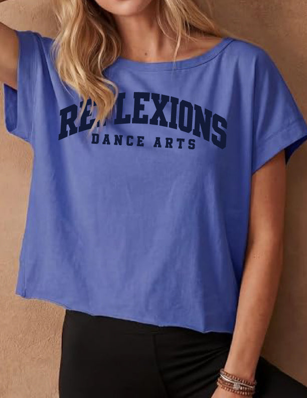 Reflexions Ladies Open Back T Shirt Royal Blue