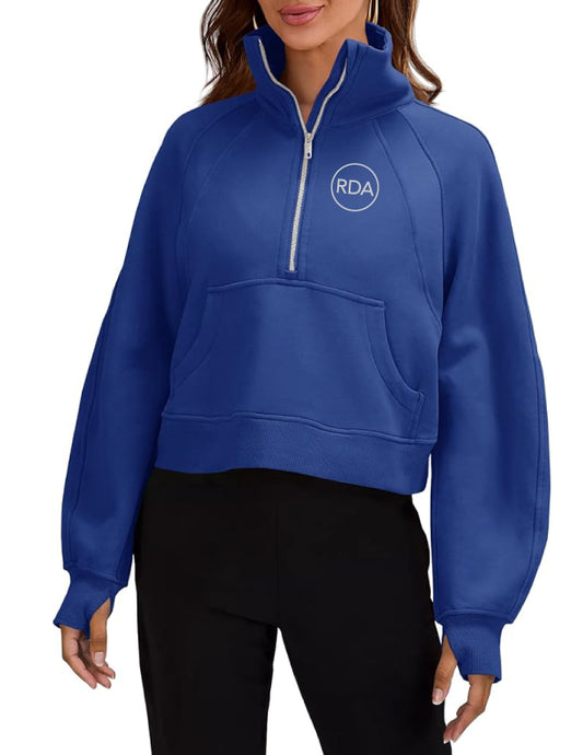Reflexions ladies half zip crop pullover