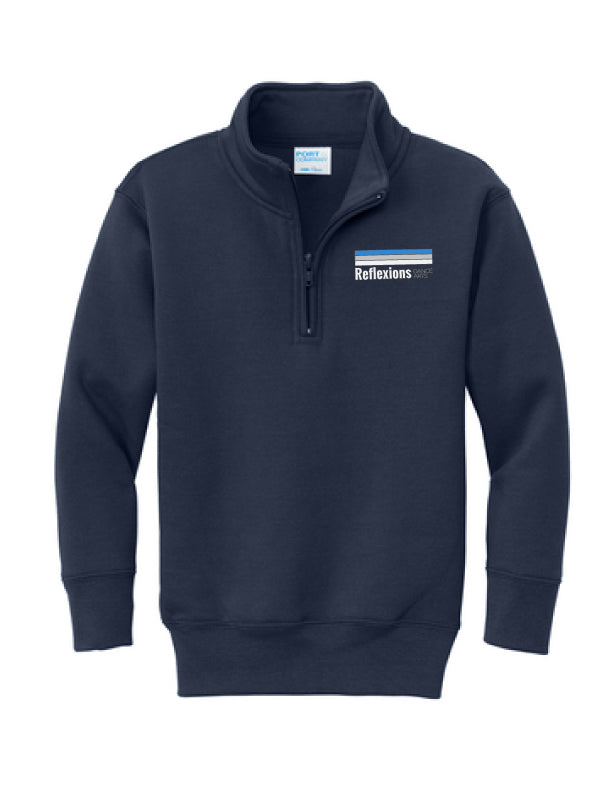 Reflexions youth quarter zip pullover navy