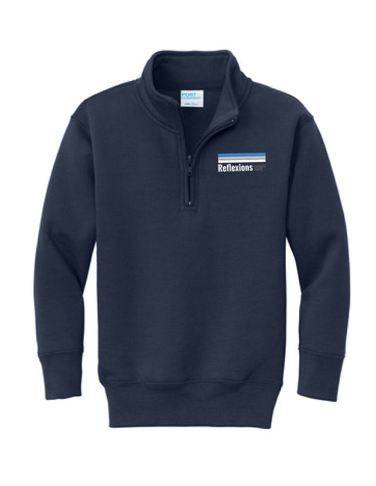 Reflexions youth quarter zip pullover navy