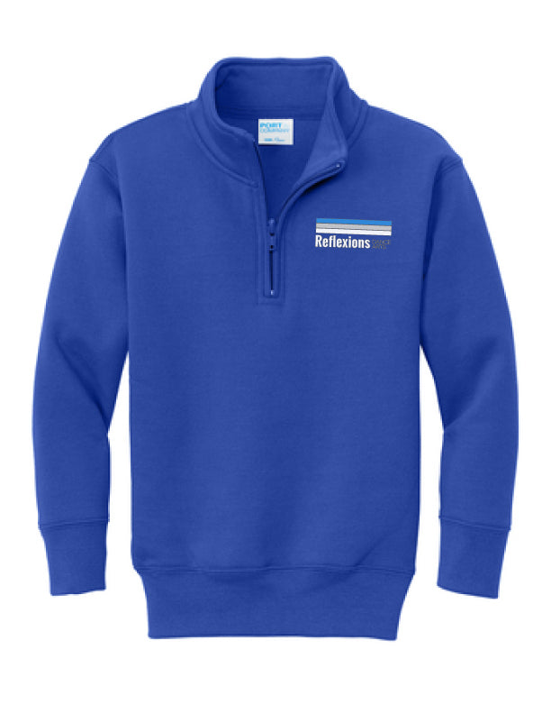 Reflexions youth quarter zip pullover royal blue