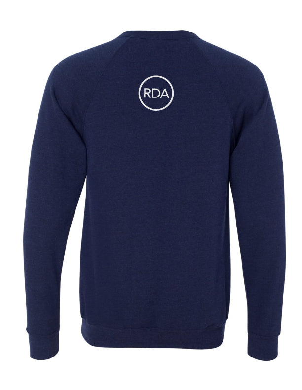 Reflexions Vertical Fun Adult Crewneck Sweatshirt Navy