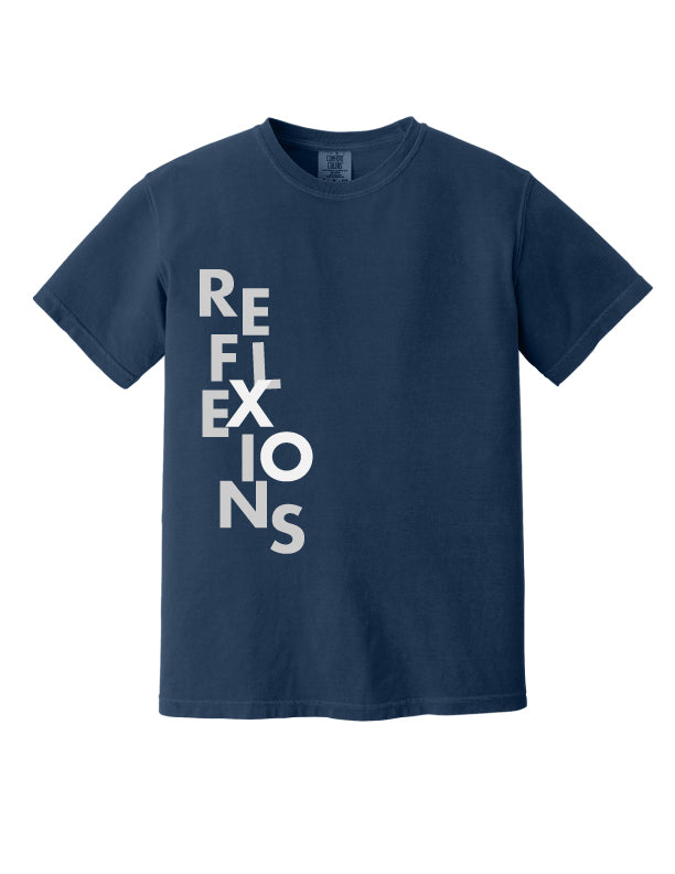 Reflexions Vertical Fun Adult T-Shirt Navy