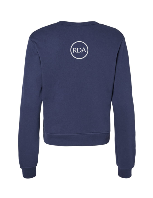 Reflexions Vertical Fun Ladies Crewneck Sweatshirt Navy