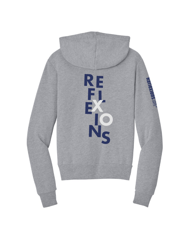 Reflexions Vertical Fun Youth Hoodie Heather Grey