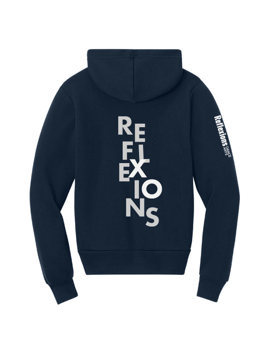 Reflexions Vertical Fun Youth Hoodie Navy