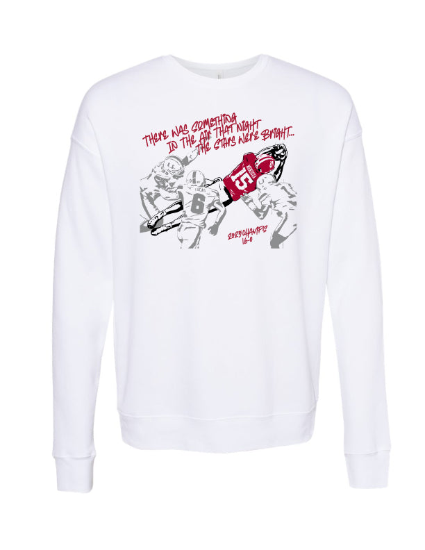 Indiana University Mendoza 2025 Champs White Adult Crewneck Sweatshirt