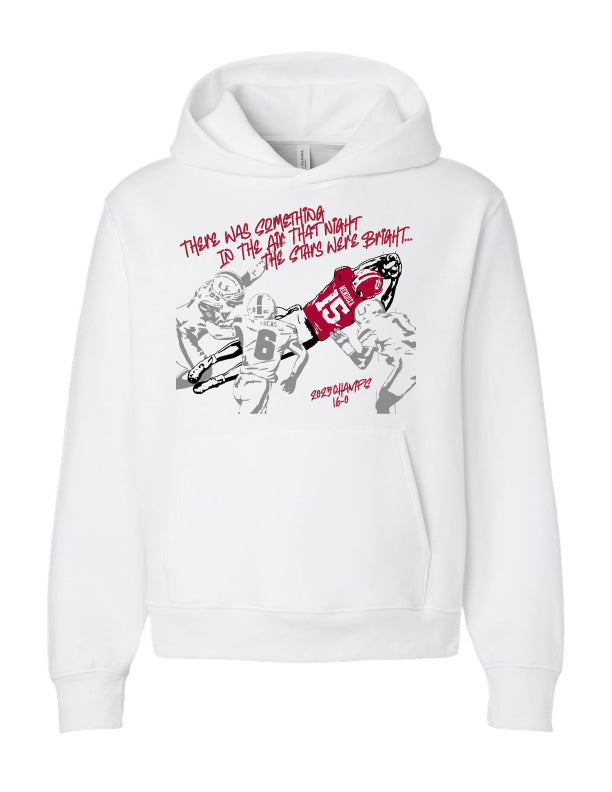 Indiana University Mendoza 2025 Champs White Adult Hoodie